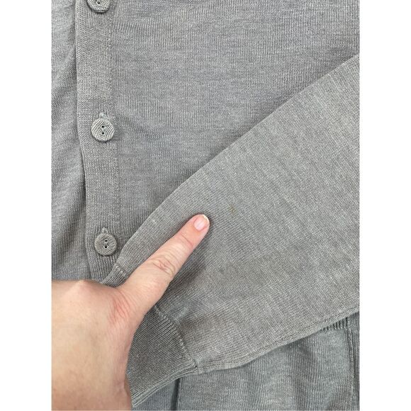 Preppy Varsity Stripe Cardigan BDG Women S Gray Button Up Collegiate Knit - Picture 4 of 10